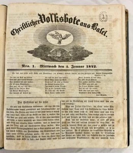 Christlicher Volksbote aus Basel Book Felix Schneider Switzerland 1842 Year (O) - Picture 1 of 17
