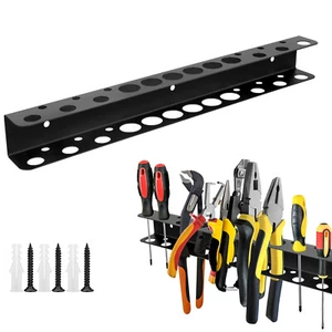 Screwdriver Holder Tool Rail Rack, Driver Hand Tools Organizer Shelf Wall Mount - Picture 1 of 7