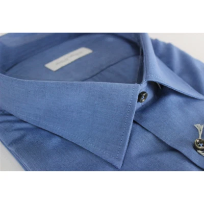 CAMICIA UOMO CALIBRATA 100% COTONE COLLO TG 50-51-52-53-54 PHILO VANCE 2 COLORI - Immagine 1 di 4