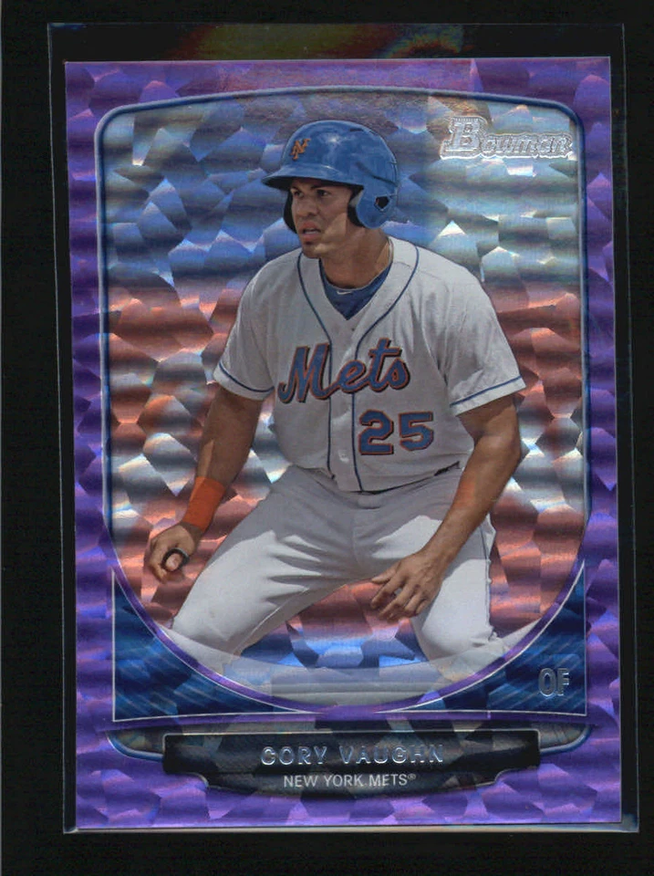 CORY VAUGHN 2013 BOWMAN #BP27 PURPLE ICE ROOKIE RC #01/10 = FIRST 1 MADE AF6100 - Image 1 of 1