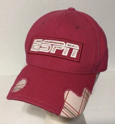 Винтажная женская одноразмерная бейсболка Disney ESPN розовая состаренная кепка водитель грузовика НОВАЯ - Изображение 1 из 4