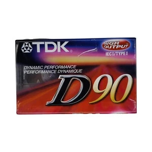 Cintas de casete en blanco TDK D90 rendimiento dinámico alto rendimiento NUEVO - Imagen 1 de 2