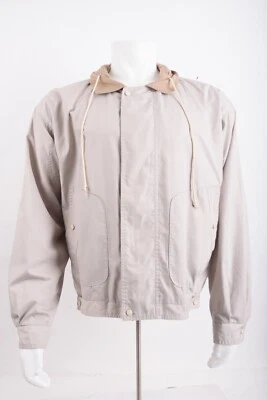 Members Only Mens Lightweight Racer Bomber Jacket Coat US 44 Beige L Large - Image 1 of 4