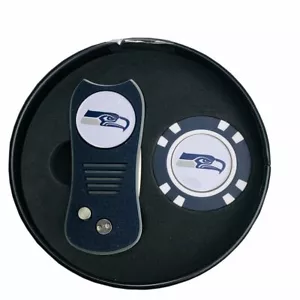 Seattle Seahawks Switchblade Golf Divot Tool con pennarello a sfera rimovibile - Foto 1 di 4