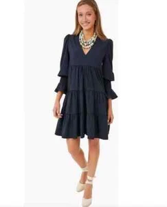 Pomander Place Biesen Größe Small Marine Krepp Kenzo Kleid Stufen AD19 - Bild 1 von 7