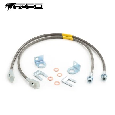 Líneas de freno extendidas delanteras FAPO 4-6" para Jeep Wrangler 1987-2006 TJ YJ XJ Foto 1 de 4