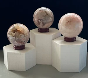 Pink Amethyst Sphere,Quartz Crystal,Metaphysical,Reiki,Decor,Unique gift,Druzy - Picture 1 of 14