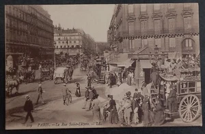 Undated France Postcard-St Lazare Street Unused No Stamp - Picture 1 of 2