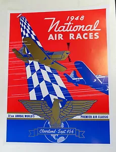 1948 NATIONAL AIR RACE POSTER- CLEVELAND OHIO SEPT 4-5-6- - Picture 1 of 3
