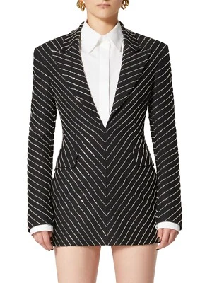 Vestido Corto 15K Valentino Bordado Crepe Alta Costura Negro Talla 38 / EE. UU. 2 - Italia Foto 1 de 4