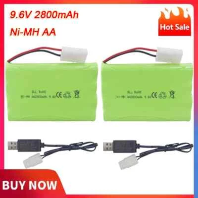9.6V 2800mah Ni-MH AA Battery KET-2P Plug for RC Vehicles Ships Toys Car Trucks - Image 1 of 4