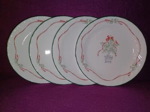 Juego de 4 platos de ensalada de pan Corelle CALLAWAY HOLIDAY NAVIDAD - Imagen 1 de 3