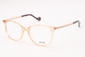 NEW WOOW OPTICAL WOOL STREET 2 COL2029 CRYSTAL PEACH AUTHENTIC EYEGLASSES 51-16 - Picture 1 of 4