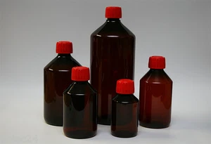 Liquidflasche Kunststoffflasche braun PET  verschiedene Größen  - Picture 1 of 1