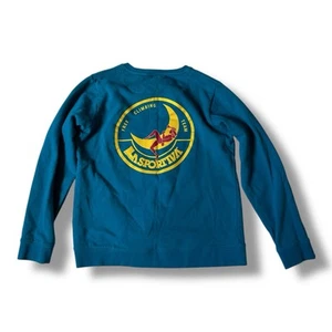 La Sportiva Women's Large "Climbing On The Moon" Sweatshirt blue Rock Climbing - Picture 1 of 7