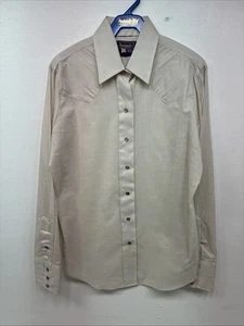 New Kids Panhandle Slim Tan Stripe Long Sleeve Pearl Snap Size 12 DD-104 - Picture 1 of 11