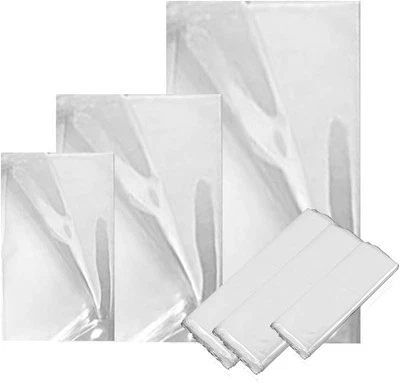 CNYMANY 300 Stück Schrumpffolienbeutel Packfolien, 9,9x16 12,7x19 13,2x24 cm 3 Größen Kl