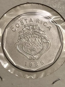 1985 Costa Rica 20 Colones Old Uncirculated Foreign World Coin - Picture 1 of 4