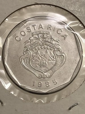 1985 Costa Rica 20 Colones Old Uncirculated Foreign World Coin - Image 1 of 4