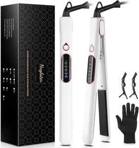 Haarglätter für Damen, Haglater 2 in 1 Glätteisen und Lockenstab Keramik Pl - Bild 1 von 8