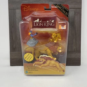 Vintage Disney Lion King Pouncin' Action Action Mufasa Simba Figure Hasbro New - Picture 1 of 17