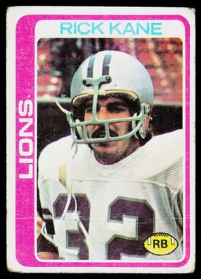 Rick Kane, 1978 Topps, #126, Detroit Lions, RC - Image 1 of 2
