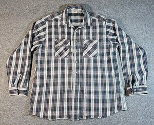Camicia vintage uomo cinque fratelli flanella spessa pesante 2XLT Tallman manica lunga - Foto 1 di 12