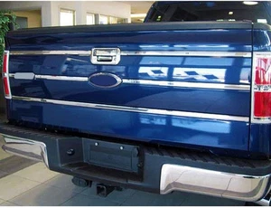 6pc. Luxury FX Stainless Steel 7/8" Tailgate Insert Trim for 2009-14 Ford F-150 - Picture 1 of 5