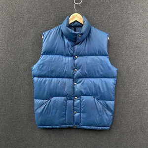 Vintage The North Face Brown Label Mens Medium Down Puffer Vest Blue 70s 80s USA - Picture 1 of 17