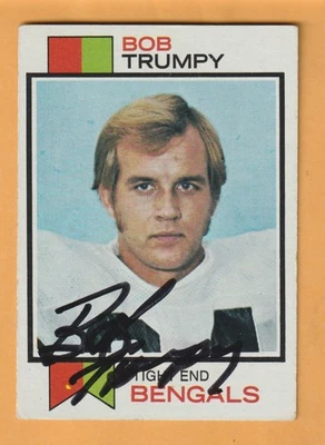 Bob Trumpy Cincinnati Bengals AUTO Signed 1973 Topps Utah Utes - Image 1 of 2