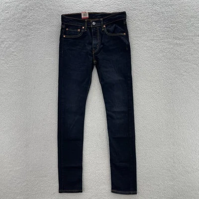 Jeans Levis 519 para hombre 31x34 azul extremo ajustado elástico lavado oscuro denim grunge Foto 1 de 4