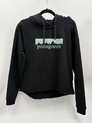 Sudadera con capucha para mujer Patagonia negra Pullover Uprisal logotipo mediano Foto 1 de 4