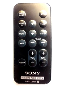 SONY IPOD SPEAKER DOCK REMOTE RMT-CCS15iP for ICFCS15iP ICFCS15iPBLKN ICFCS15iPN - Picture 1 of 1