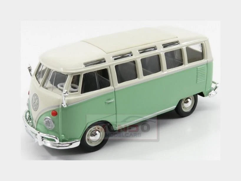 MAISTO 31956G VOLKSWAGEN - T1 SAMBA MINIBUS 1962 - VERY LIGHT GREEN WHITE - 1/25