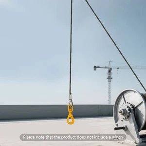 Steel Winch Hoist Cable Wire Rope w/ Swivel Self-locking Hook for Most Trailers - Picture 1 of 17