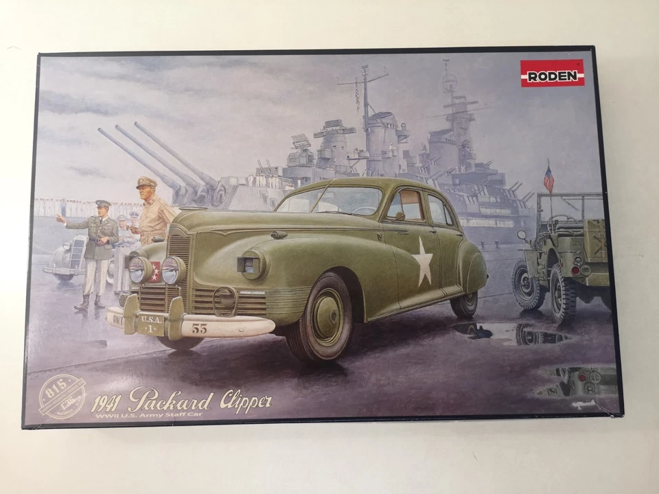 1941 Packard Clipper WWII U. S. Army Staff Car Kit Roden Scala 1/35 -B39 - Immagine 1 di 4