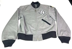 Chaqueta de bombardero vintage West Point Cadet militar USMA gris 1984 - Imagen 1 de 13