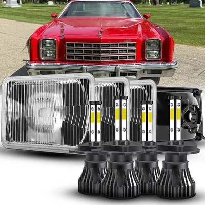 Faros LED Fit Chevrolet K10 K20 K30 1981 1982 1983 1984 1985 1986 4 piezas 4x6" Foto 1 de 4