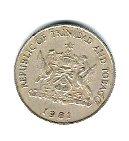 Trinidad & Tobago... Coin...25 Cents...1981 Cover