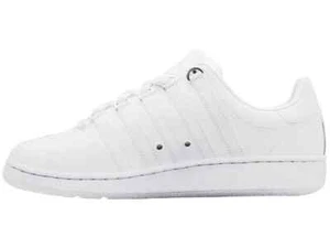 K.SWISS CLASSIC 07321-100-M LOW WHITE WHITE LEATHER UPPER - Picture 1 of 7