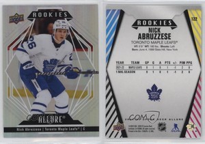 2022-23 Upper Deck Allure Rookies Nicholas Abruzzese Nick #122 Rookie RC