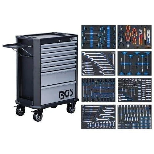 BGS Werkstattwagen| 8 Schubladen mit 299 Werkzeugen 4007