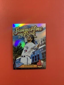 2024 Topps Chrome Bo Bichette Summertime In The Park refractor #SITP-6 Blue Jays - Picture 1 of 2