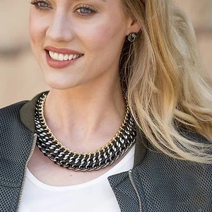 Park Lane "SIA" NECKLACE Gold, Silver & Hematite Chains - Orig. $161 - CLOSEOUT  - Picture 1 of 2