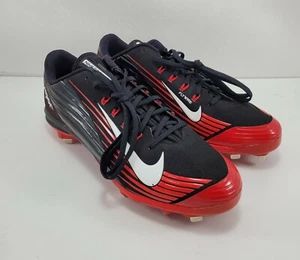 NIKE Flywire Vapor Pro Low Metal Baseball Cleats Men's 14 Black Red 683895-016  - Picture 1 of 9