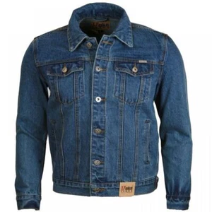 Duke Mens Blue Denim Jacket Stonewash Jean Jacket Trucker S M L XL XXL (130110) - Picture 1 of 1