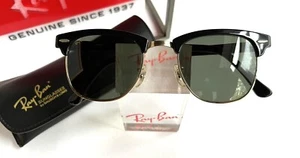 Vintage original Ray-Ban Clubmaster Black Bausch&Lomb USA W0365, neu - Bild 1 von 8