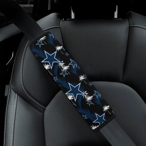 2pcs Dallas Cowboys Car Seat Belt Pad Hawaii Print The Shoulder Pad Cover Cover