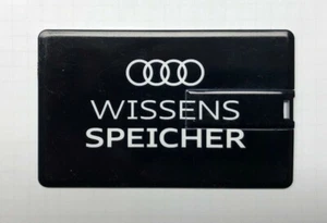 Audi "WISSENS SPEICHER" USB Stick 8 GB Mission 500//2020 Kreditkartenformat Neu - Bild 1 von 3