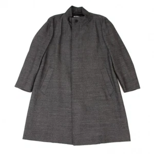 ISSEY MIYAKE HERREN Alpaka Mischung Wollständer Kragen Mantel Größe 3 (K-138703) - Bild 1 von 12
